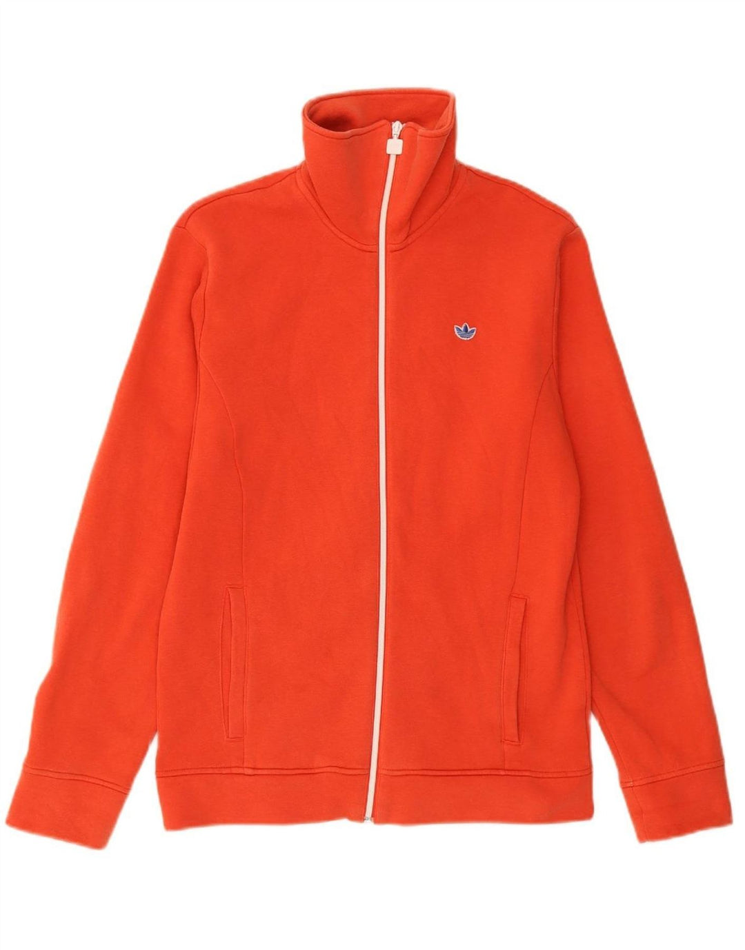ADIDAS Mens Tracksuit Top Jacket Medium Red Cotton