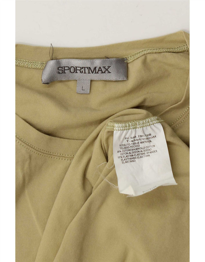 Sportmax Damevest Top UK 14 Stor Khaki Bomuld