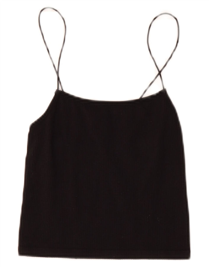Zara Womens Crop Top UK 6 XS Sort