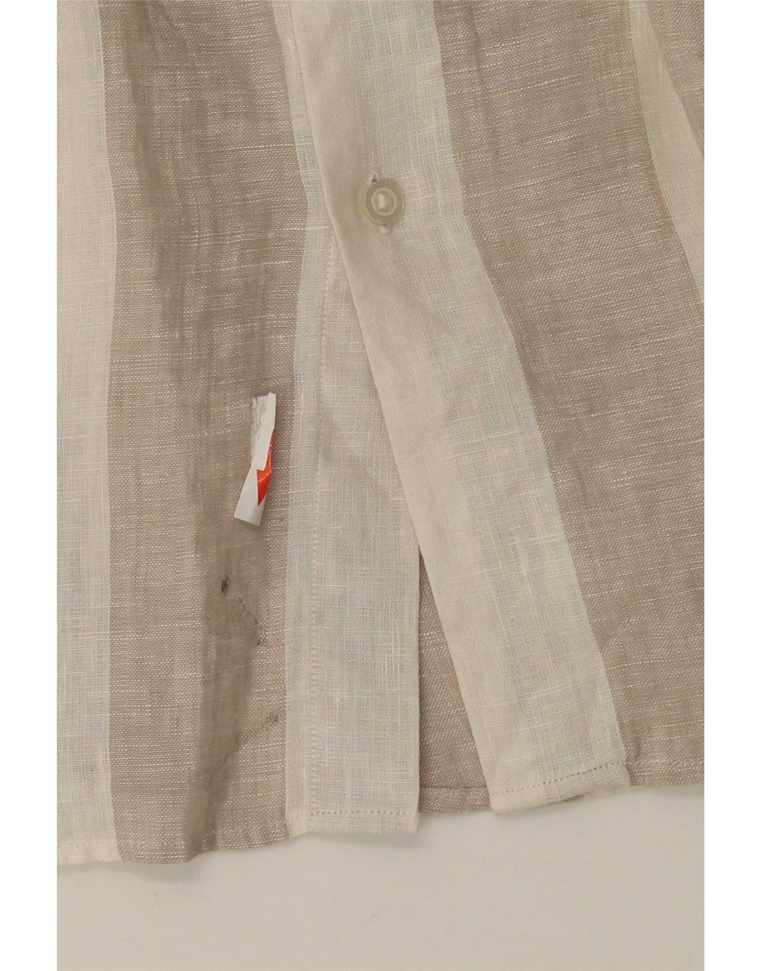 Massimo Dutti Herreskjorte Medium Beige Stribet hør