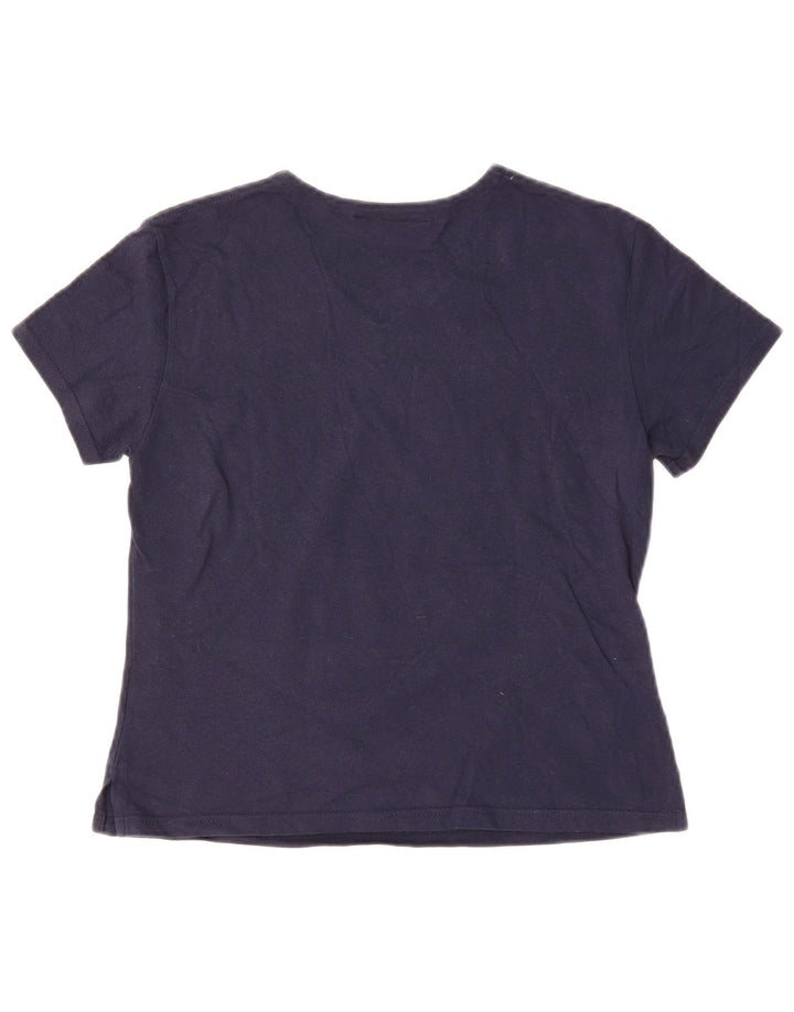 FILA T-shirt top til kvinder IT 44 Mellem marineblå bomuld