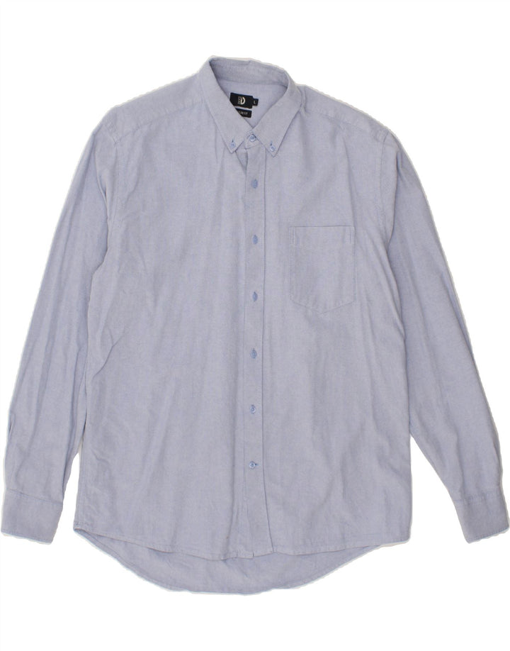 DACK'S Mens Regular Fit Shirt Large Blue Cotton Vintage Dack's and Second-Hand Dack's from Messina Hembry 