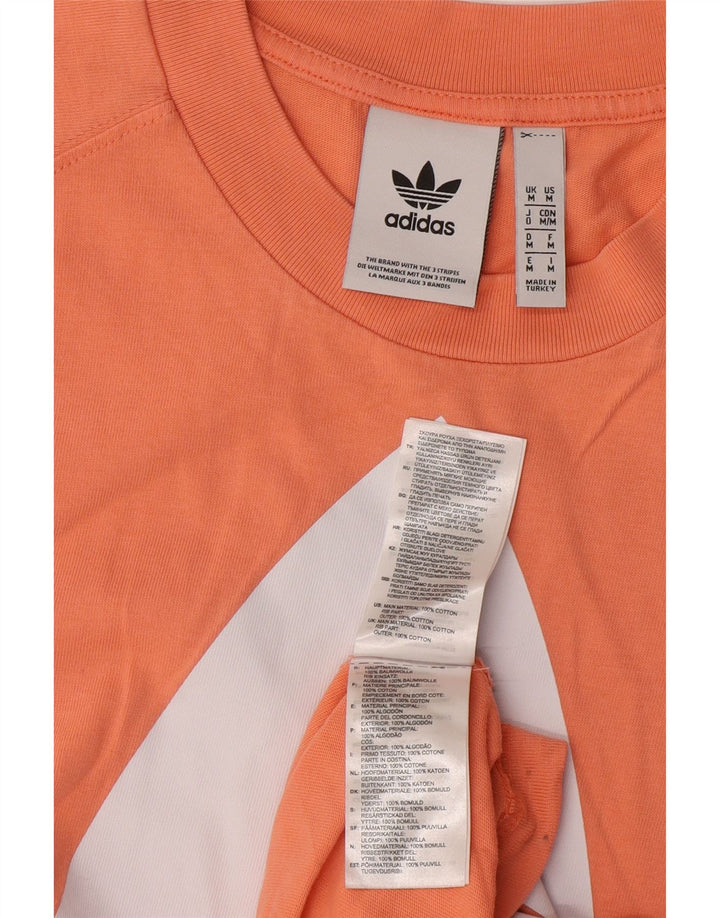 Adidas Grafisk T-shirt til mænd, medium orange bomuld