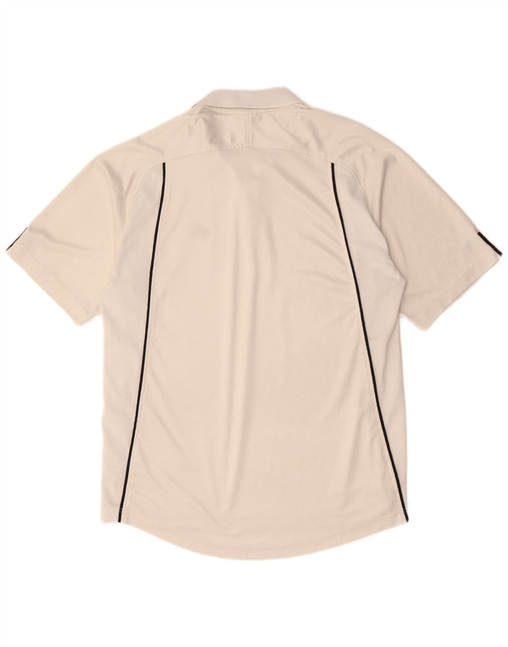 Adidas Polo Shirt til mænd UK 42/44 Large White Polyester