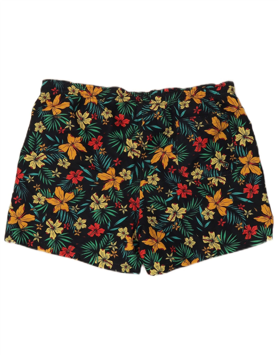 Maui and Sons Badeshorts til mænd, store sorte blomsterpolyester