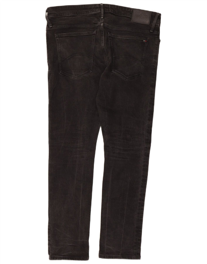 TOMMY HILFIGER Skinny Jeans til mænd W38 L32 Sort bomuld