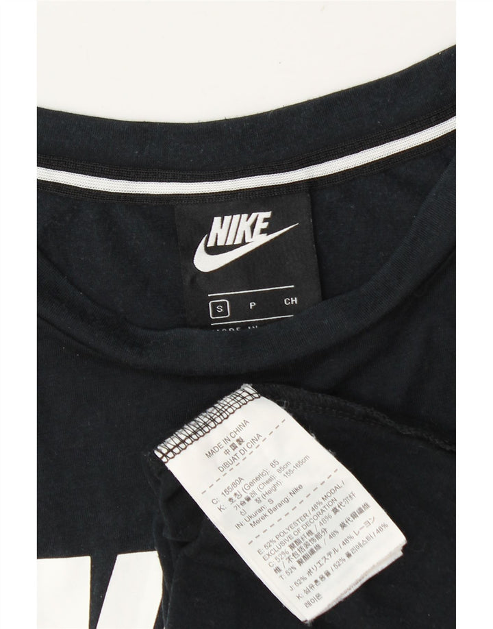 Nike grafisk T-shirt top til mænd, lille sort polyester