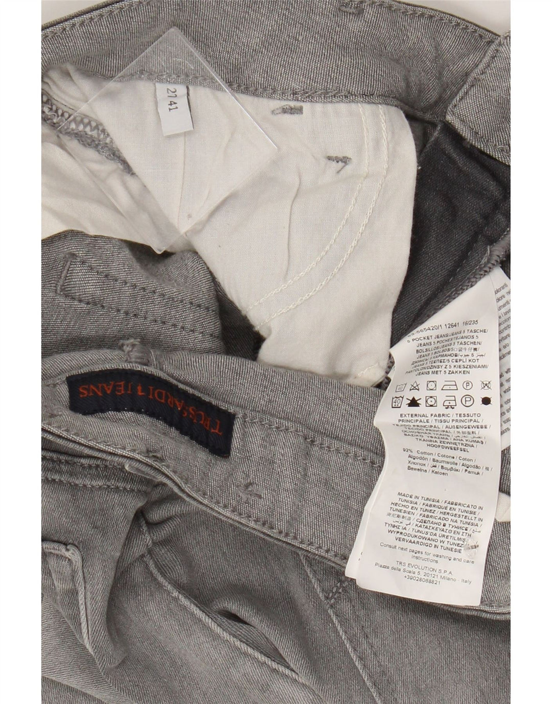 TRUSSARDI Lige jeans til kvinder W27 L25 Grå bomuld