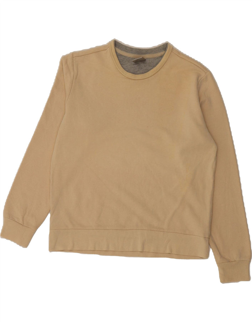 NIKE Womens Oversized Sweatshirt Jumper US 4/6 Small Beige Cotton Vintage Nike and Second-Hand Nike from Messina Hembry 