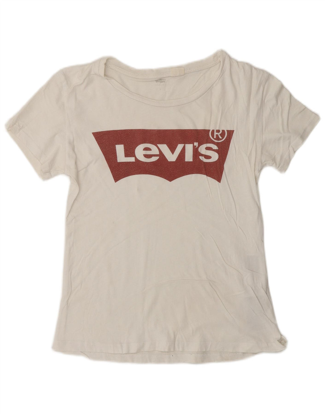 Levi's Grafisk T-shirt top til kvinder DK 10 Lille hvid bomuld