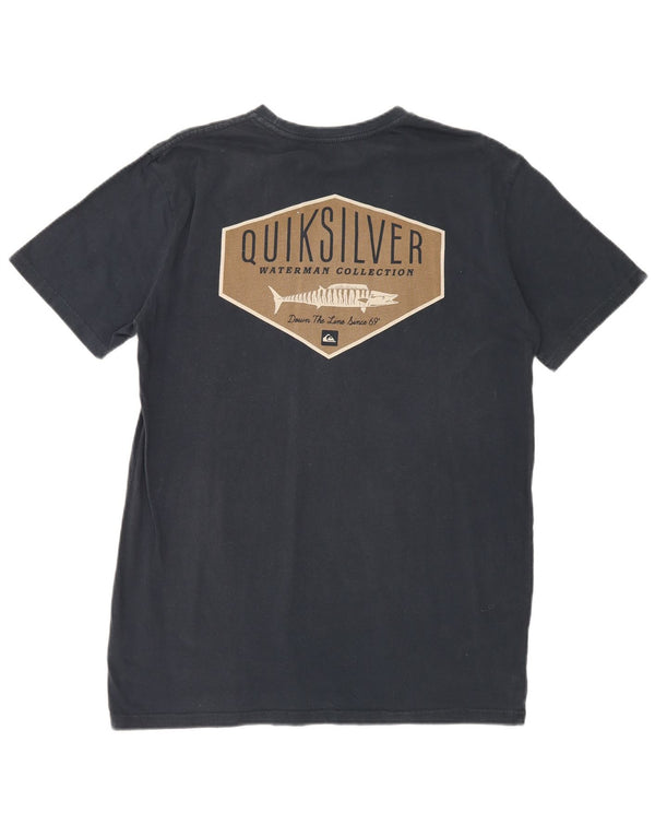 Quiksilver Herre Regular Fit grafisk T-shirt Top Stor marineblå bomuld