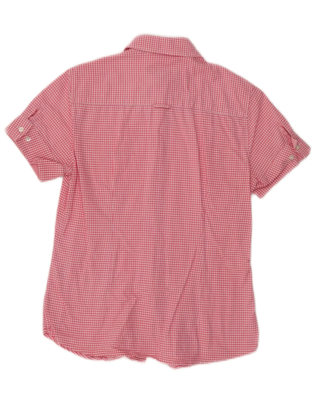 Gant kortærmet skjorte til kvinder UK 12 Medium Pink Gingham Cotton
