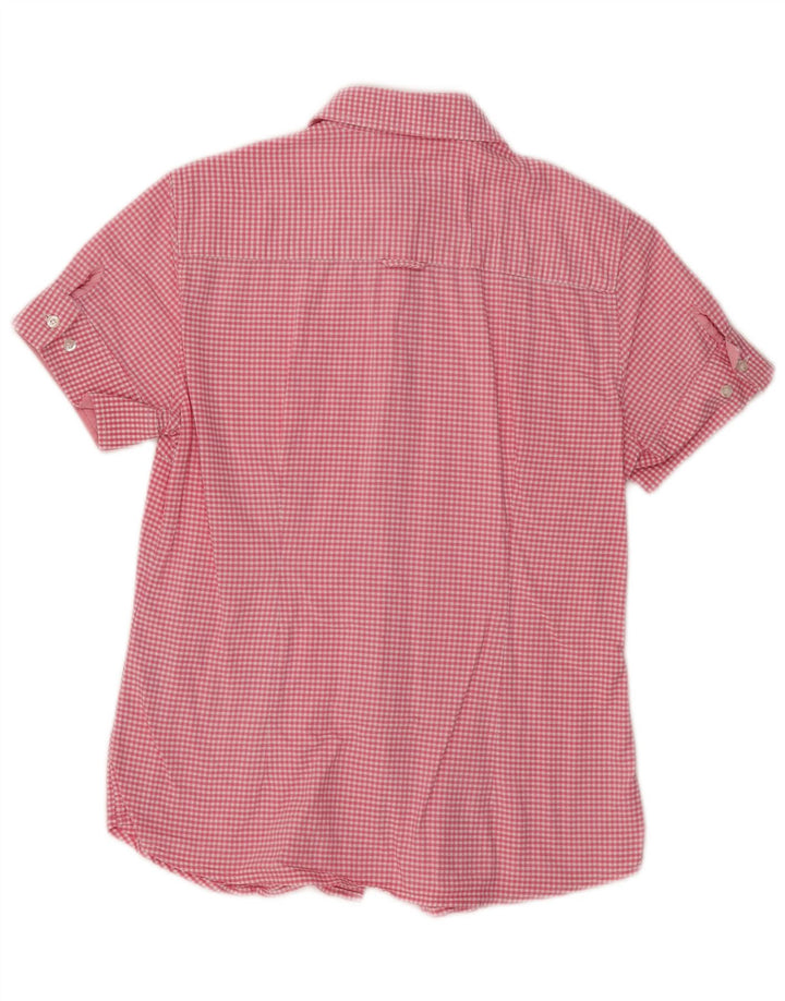 Gant kortærmet skjorte til kvinder UK 12 Medium Pink Gingham Cotton