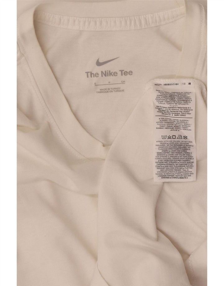 Nike T-shirt top til mænd, lille hvid bomuld