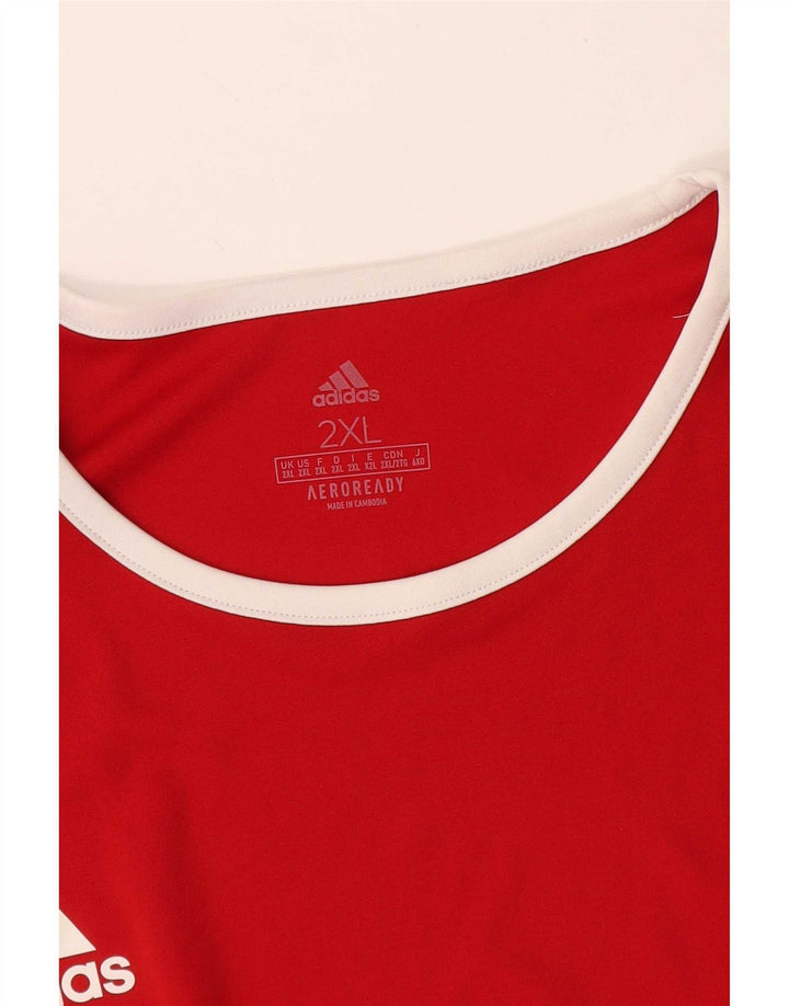 Adidas Herre Aeroready T-Shirt Top 2XL Rød