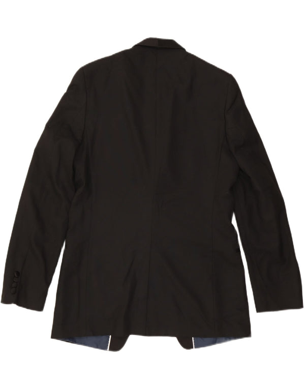 Marks & Spencer Herre 1 knap Slim Fit Blazer Jacket UK 40 Medium Sort