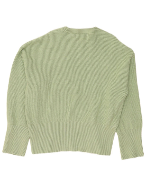 Marks & Spencer Dame sweater med rund hals DK 14 Medium Grøn viskose