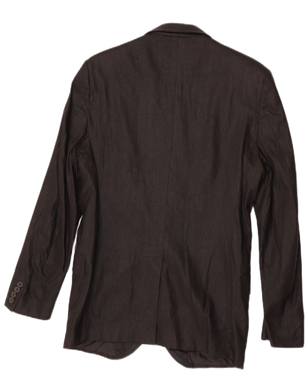 Versace Herre 2-knaps blazerjakke IT 48 Medium Sort Linen Classic