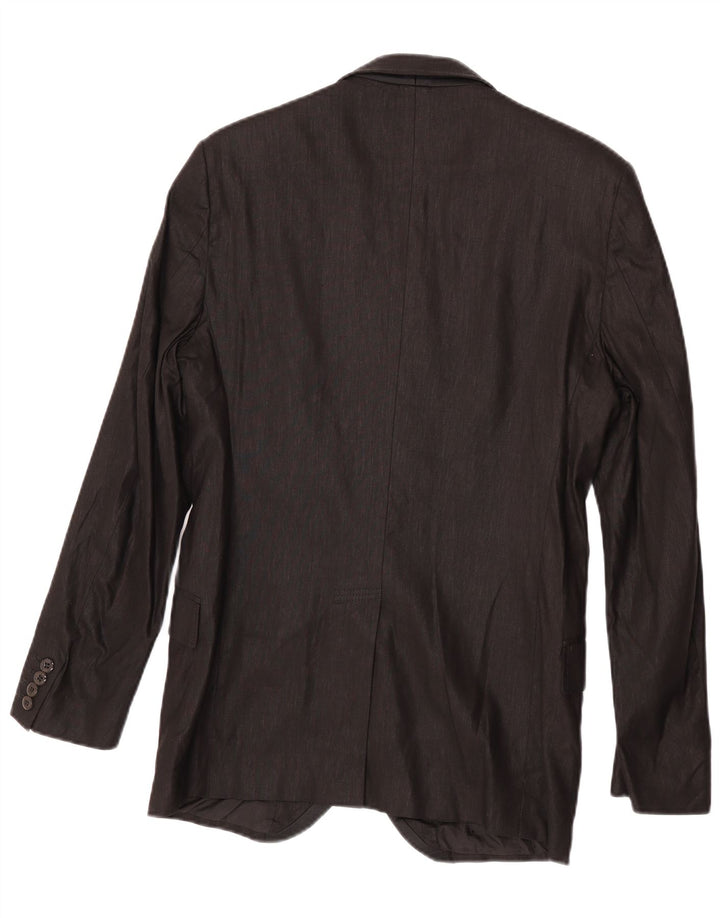 Versace Herre 2-knaps blazerjakke IT 48 Medium Sort Linen Classic