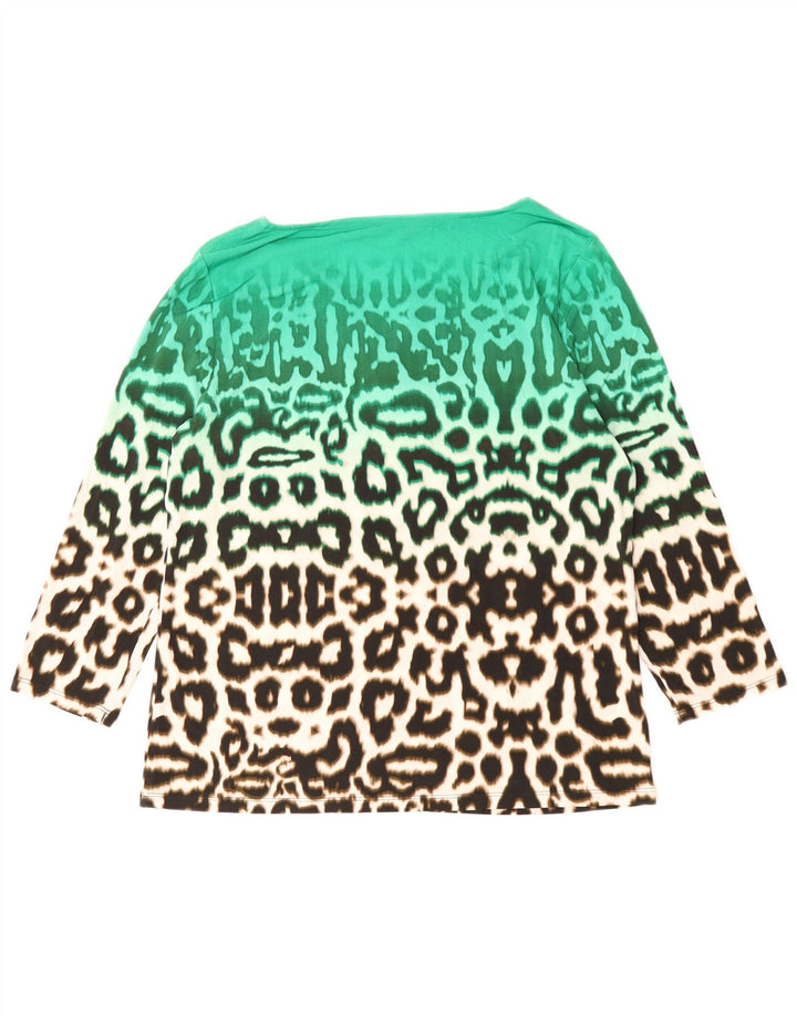 Calvin Klein Damebluse Top UK 16 Stort flerfarvet dyreprint