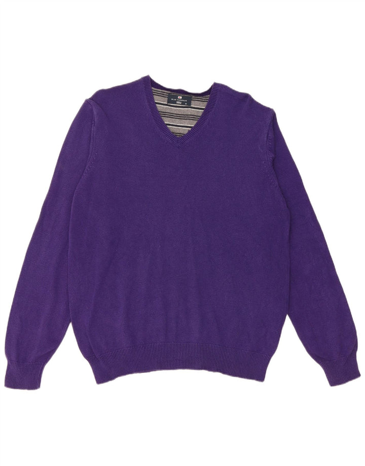 Marks & Spencer Herre Blue Harbor V-hals sweater Medium Lilla