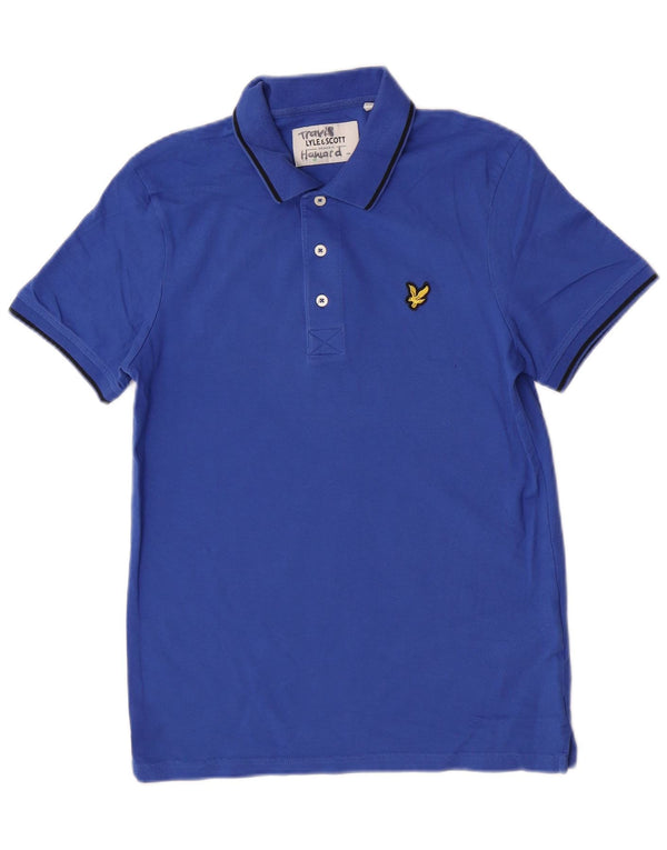 Lyle & Scott herre poloskjorte lille blå bomuld