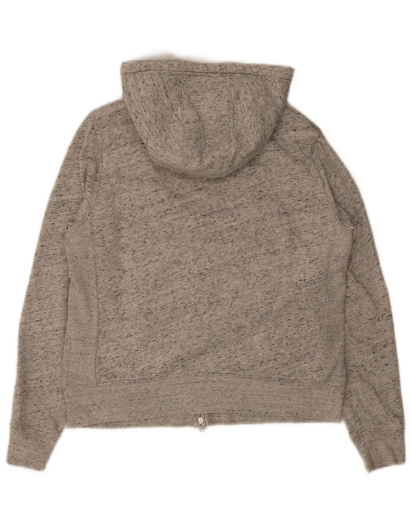 Abercrombie & Fitch Dame Sherpa Hættetrøje med lynlås UK 16 Large Grå