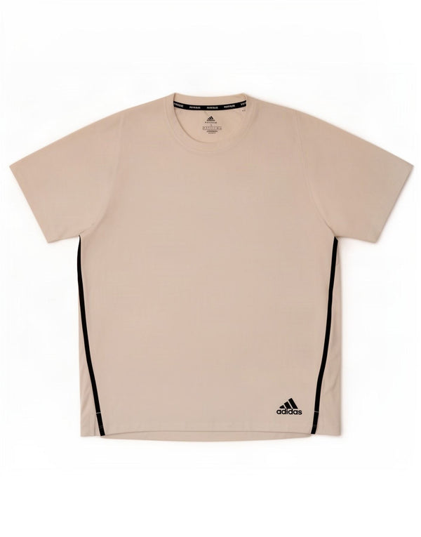 Adidas Herre Aeroready T-Shirt Top Stor Hvid Polyester