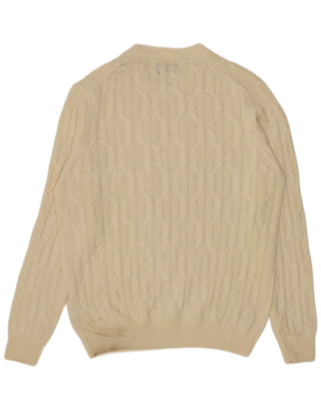 Sonny Bono Herre Crew Neck Jumper Sweater XL Off White Polyester