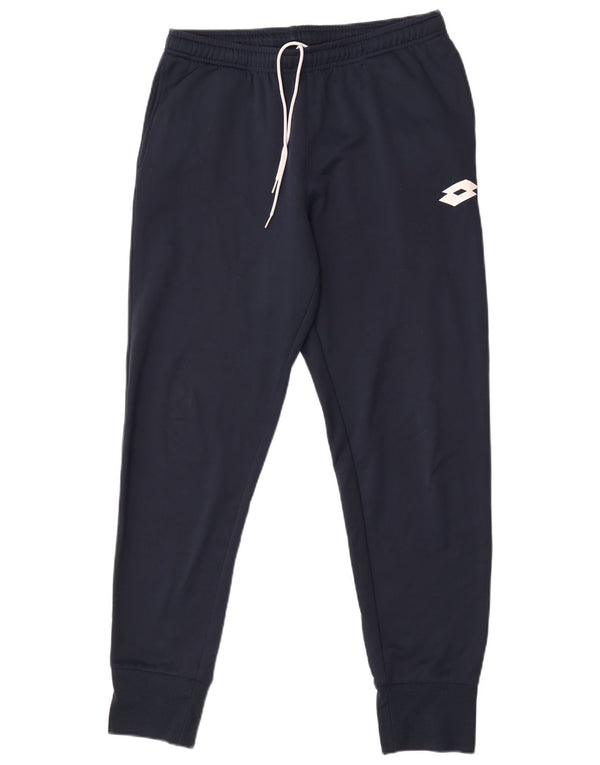 Lotto Mens Graphic Tracksuit Trousers Joggers Large Navy Blue