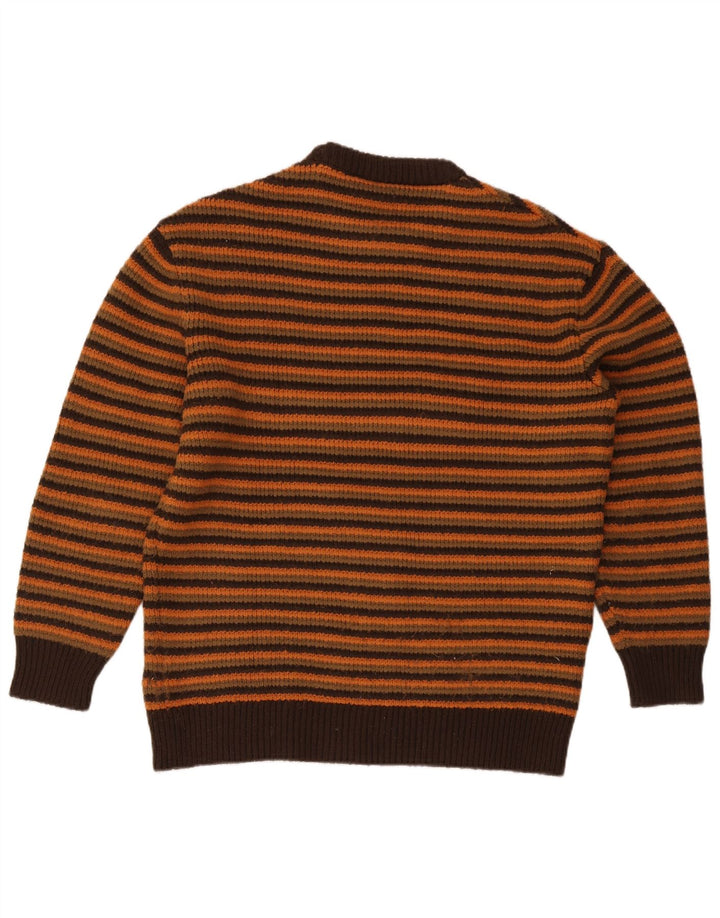 Zara Herre sweater med rund hals XL brun stribet