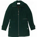 Calvin Klein Trench Coat til kvinder UK 10 Small Green Wool Classic