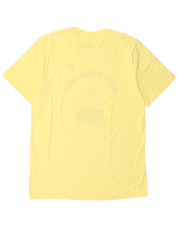 Nike Herre grafisk T-shirt Top Medium Gul Bomuld