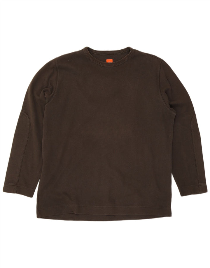 Hugo Boss Herre Top Langærmet 2XL Khaki Bomuld