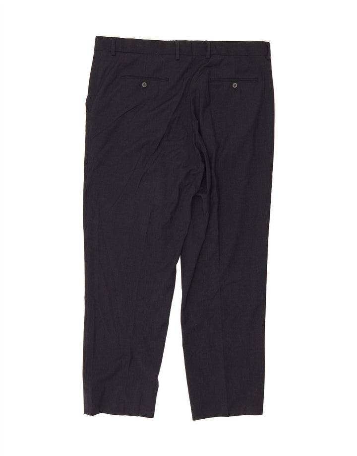 NAUTICA Mens Straight Suit Trousers W41 L29 Navy Blue Check Polyester Vintage Nautica and Second-Hand Nautica from Messina Hembry 
