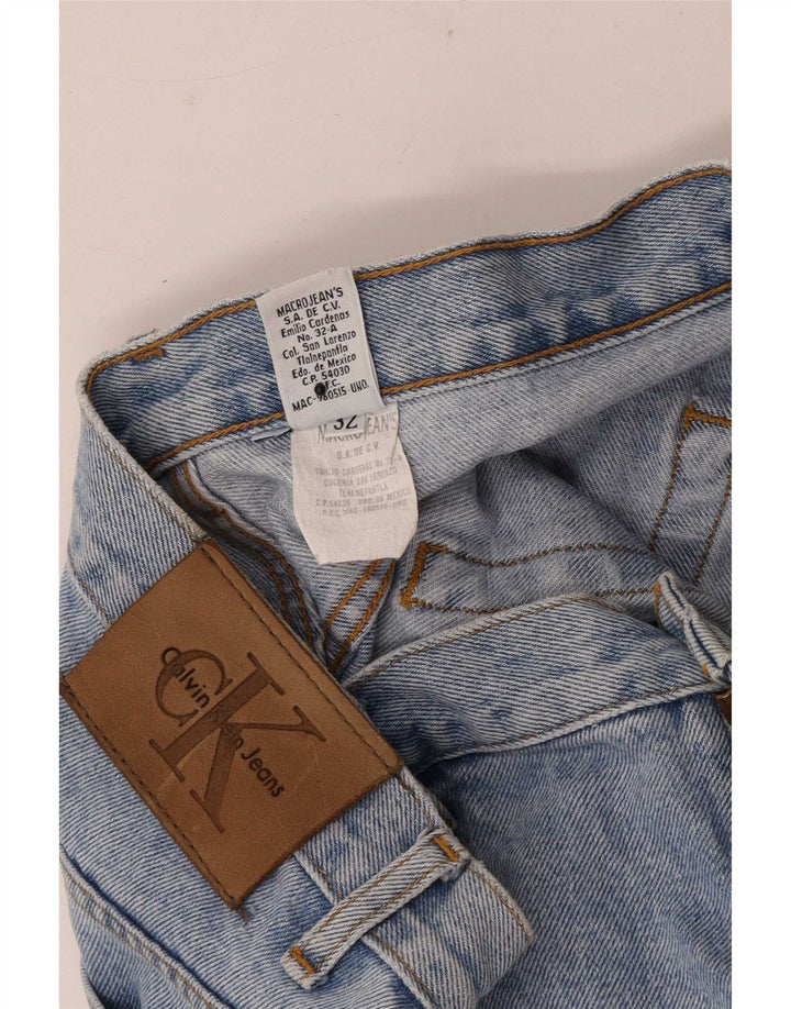 Calvin Klein Straight Jeans til mænd W32 L32 Blå Bomuld