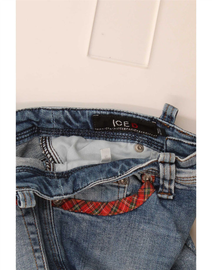 Iceberg Dame Distressed Straight Jeans W26 L27 Blå