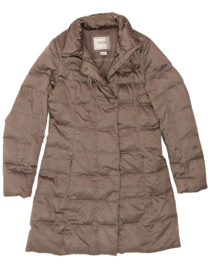 Geox Womens Respira Polstret frakke UK 10 Lille brun polyester