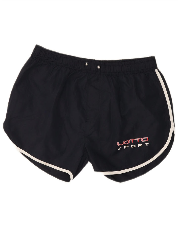 Lotto Dame grafiske sportsshorts UK 14 Large Navy Blue Polyester