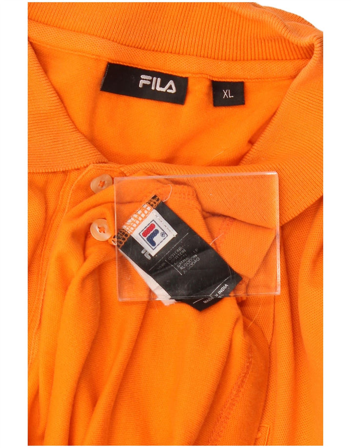 FILA Poloshirt til mænd XL Orange Bomuld