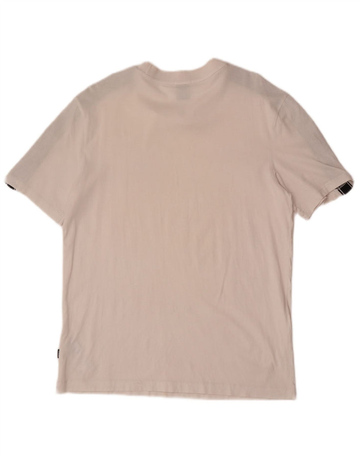 Hugo Boss Herre grafisk T-shirt Top Medium White Colourblock Bomuld