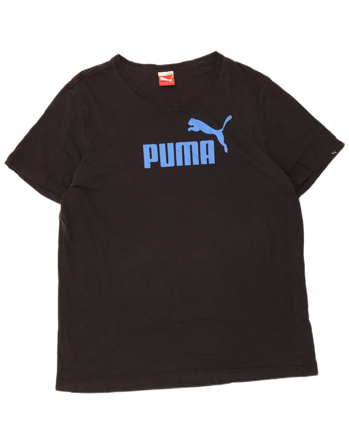 Puma Herre Grafisk T-Shirt Top XL Sort Bomuld