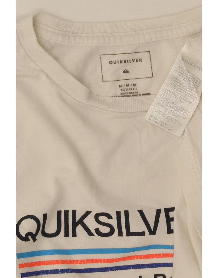 Quiksilver Herre Regular Fit Grafisk T-shirt Top Medium Hvid Bomuld