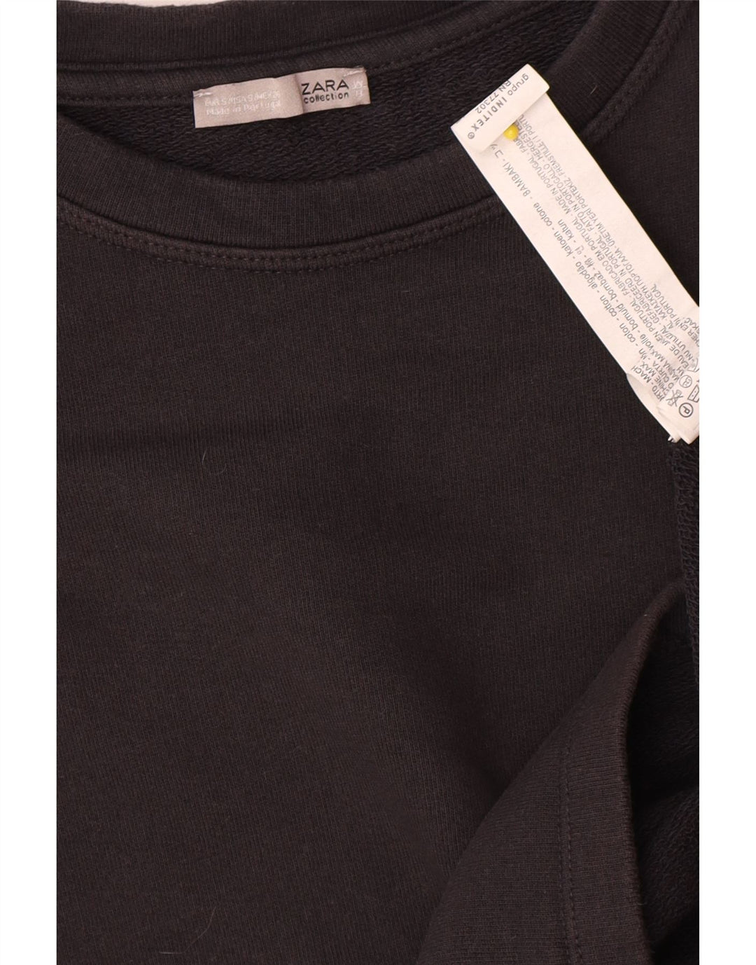 Zara Herre Sweatshirt Jumper Lille sort bomuld