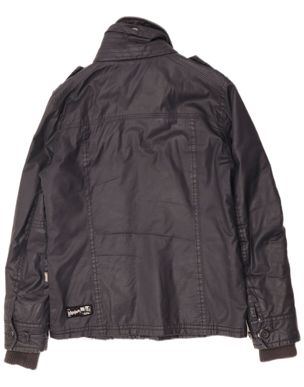 KHUJO Herre Utility Jacket UK 36 Small Navy Blue