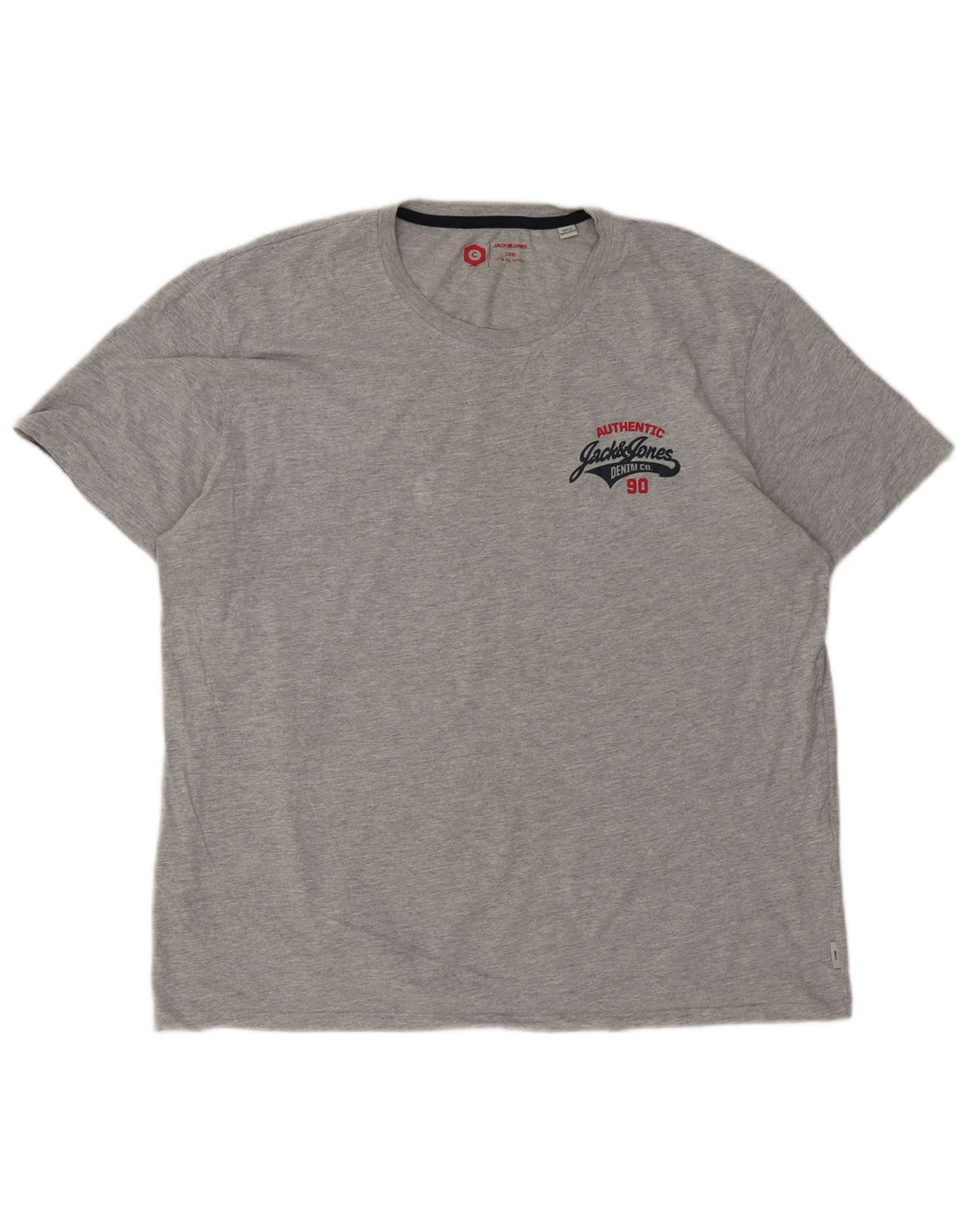 Jack & Jones Herre T-Shirt Top 2XL Grå Bomuld