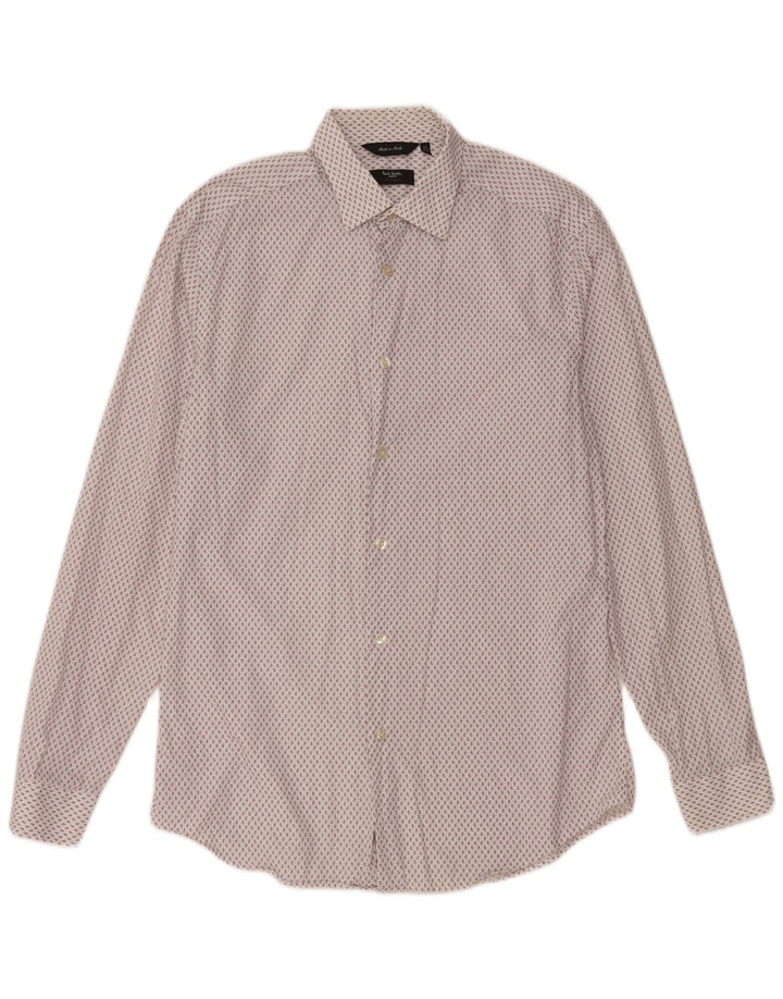 PAUL SMITH Herreskjorte str. 15 38 Medium White Paisley