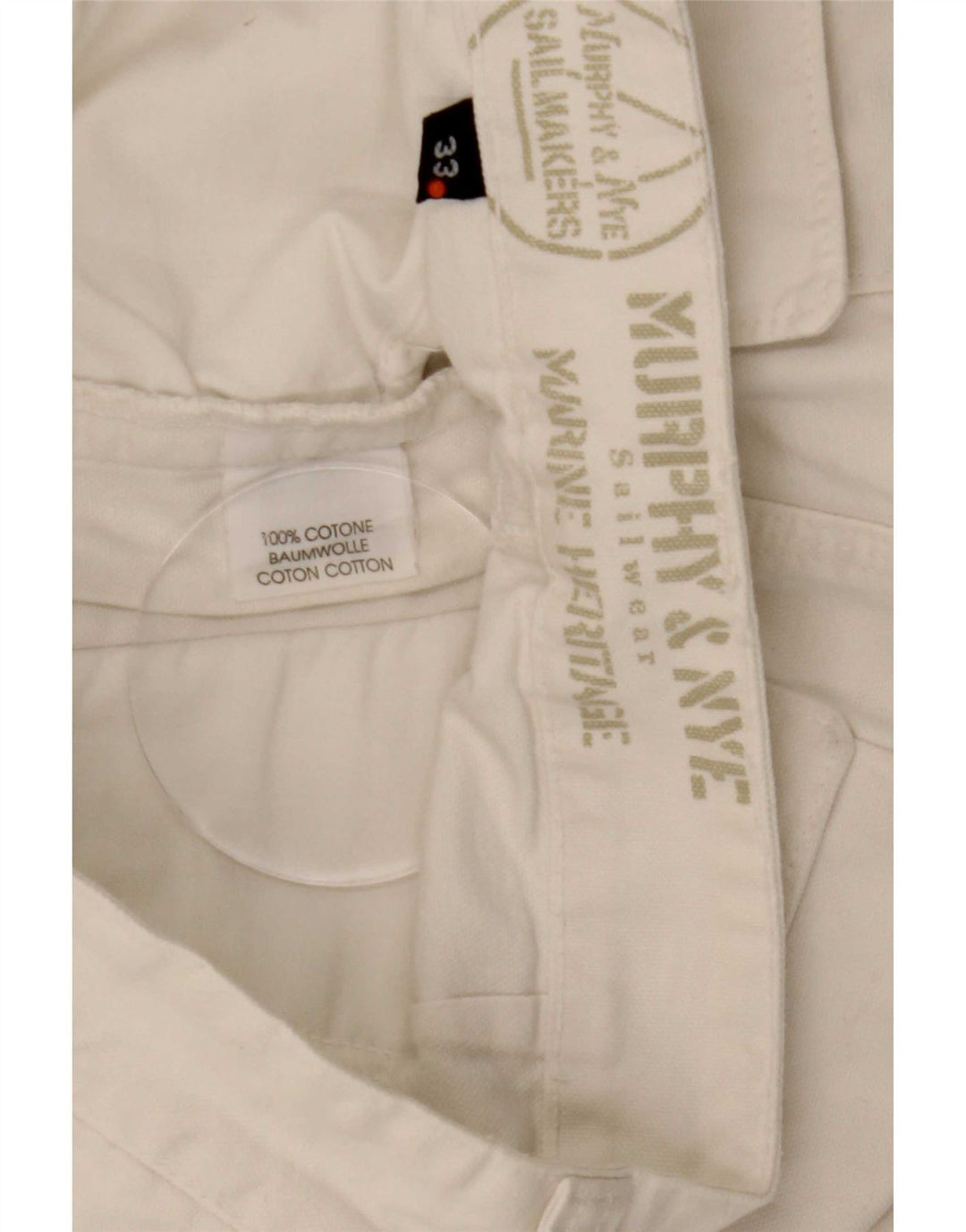 Murphy & Nye Herre Chino Shorts W33 Medium Off White Bomuld