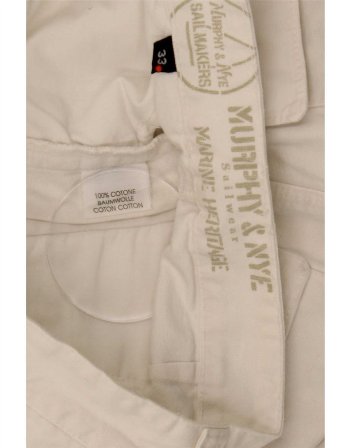 Murphy & Nye Herre Chino Shorts W33 Medium Off White Bomuld