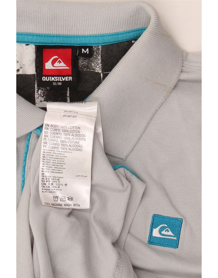 Quiksilver Herre Slim Fit Polo Shirt Medium Grey Bomuld